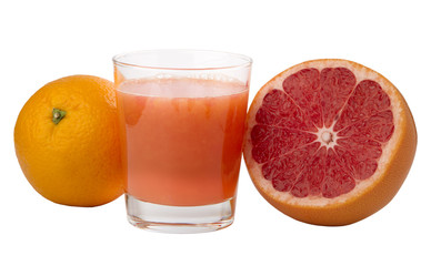 freshly squeezed grapefruit and orange juice i