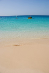 Fototapeta na wymiar Plaża w Santa Maria, Wyspa Sal