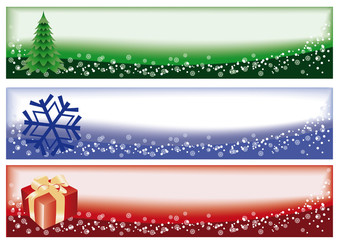 Winter christmas banners, vector illustration