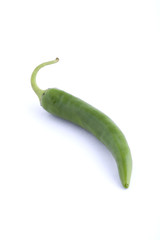 Green chili pepper.