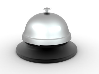 Hotel bell on white isolated background