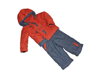 Детский демисезонный костюм на белом фоне