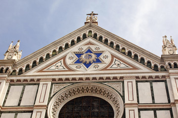 Basilica of Santa Croce Facade Florence Italy