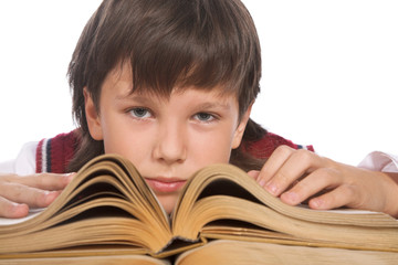 schoolboy with book