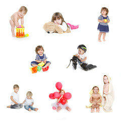 studio shot of toddlers collection
