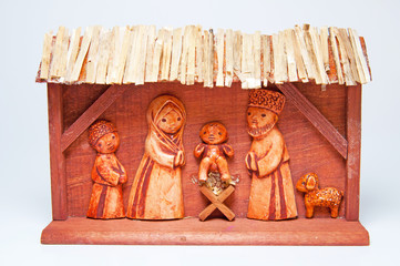 Wooden Christmas Crib