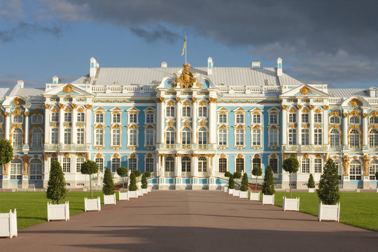 Catherine Palace in Tsarskoe Selo, Russia