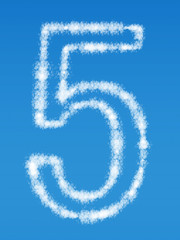 Fototapeta premium Cloud letter on blue sky