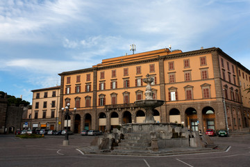 Fototapeta na wymiar Piazza Della Rocca - Viterbo, Włochy