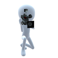 Fototapeta premium 3D Guy Wtih A Camera