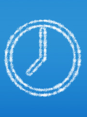 Naklejka premium Cloud symbol on blue sky