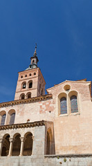 Fototapeta na wymiar an ancient church in Segovia,