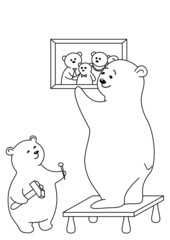 Bears attach a picture, contours