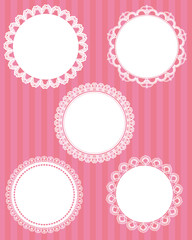 circle lace stripes background
