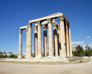 Ruins of Olympian Zeus temple, Athens Greece