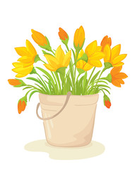 A bouquet of yellow flowers