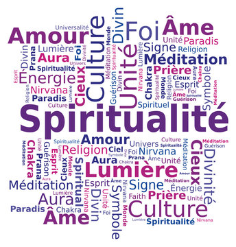 Nuage de mots - Spiritualité en Français
