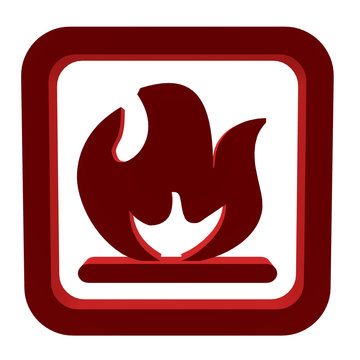 3D Flameable Symbol