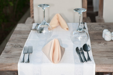 White Fine Table Setting.