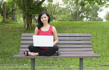 Woman with laptop