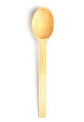 Wooden spoon isolated on white background