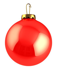 Obraz premium red christmas ball