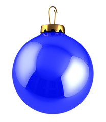 blue xmas ball