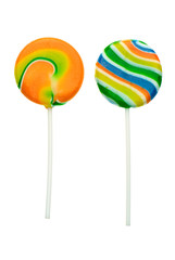 Two lollipops isolated