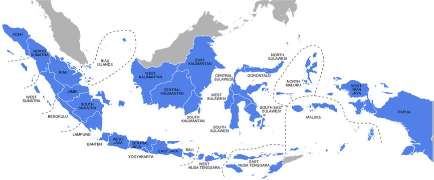 Indonesia - provinces map