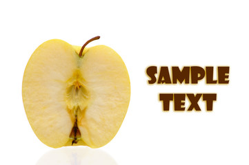 Half yellow apple