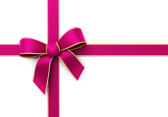 Present wrapped with pink silk ribbon