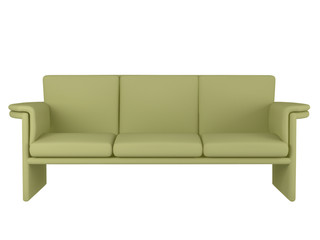 Green sofa isolated