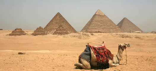 Fototapete Rund Pyramides d'Egypte © benjamin cabassot