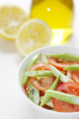 Slices of Tomato and Runner Beans