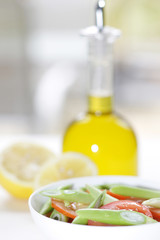 Slices of Tomato and Runner Beans