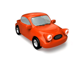 Red toon car.