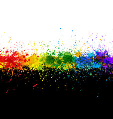 Color paint splashes. Gradient vector background