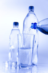 Water bottle background