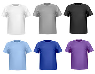 Colored t-shirts. Vector.