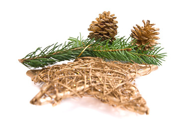 christmas decoration with a golden star