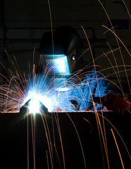 Welding in fabrications plant