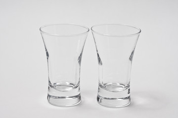 Two empty glass