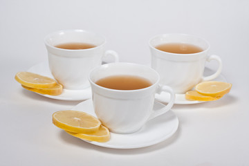 Obraz na płótnie Canvas Cup of tea and lemon