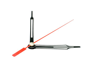 Arrows of clock  isolated on white background