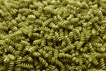 green spinach fusilli pasta verde