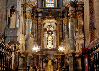 Fototapeta na wymiar Interior of ancient church