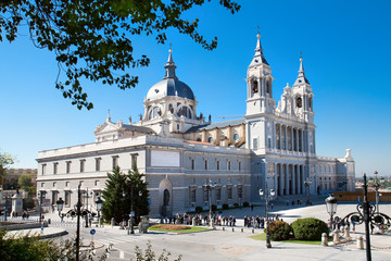 Beautiful  architecture- Cathedral Almudena,  Spain
