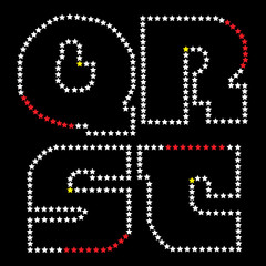 letters Q, R, S, T vector