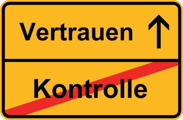 Obraz premium Vertrauen - Kontrolle