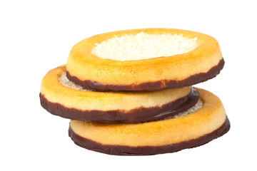 Cookies on a white background